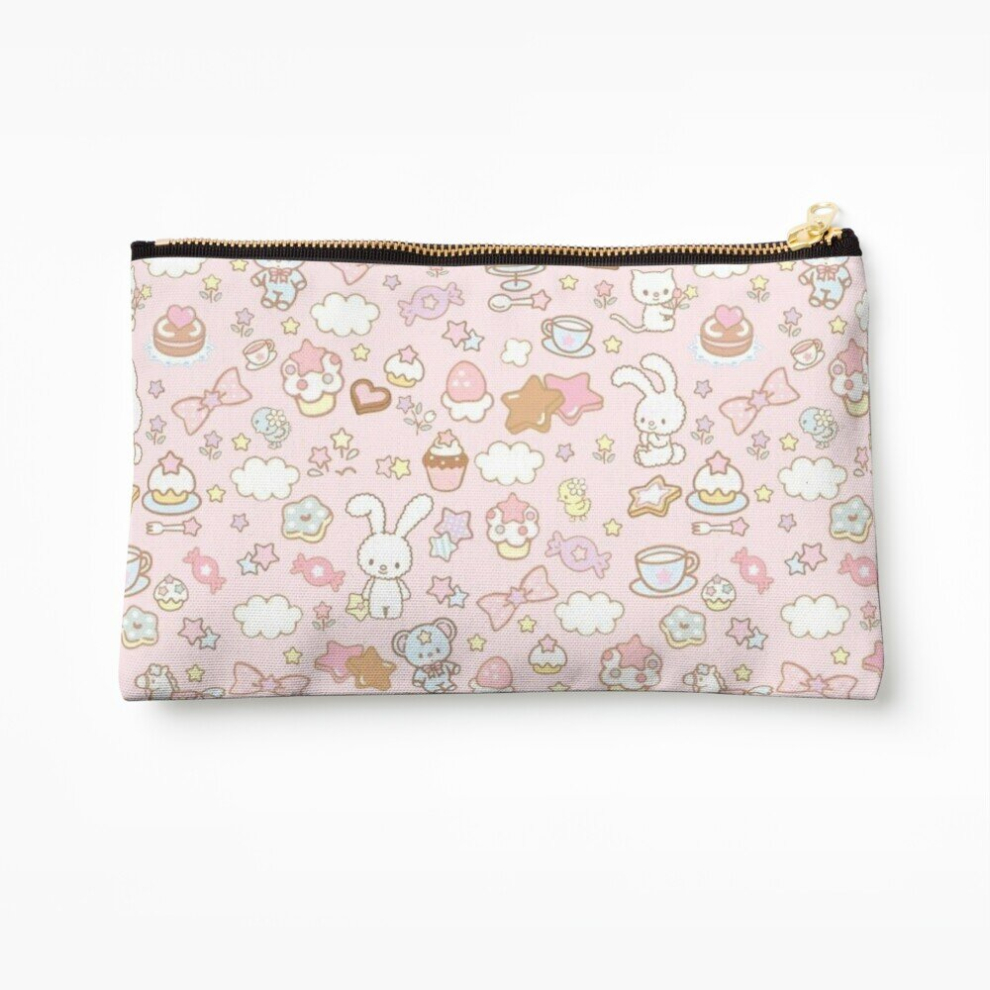 Whibos Makeup Bag Pastel Kawaii Cosmetic Organizer Tyvek Paper Bags Zipper Pouch