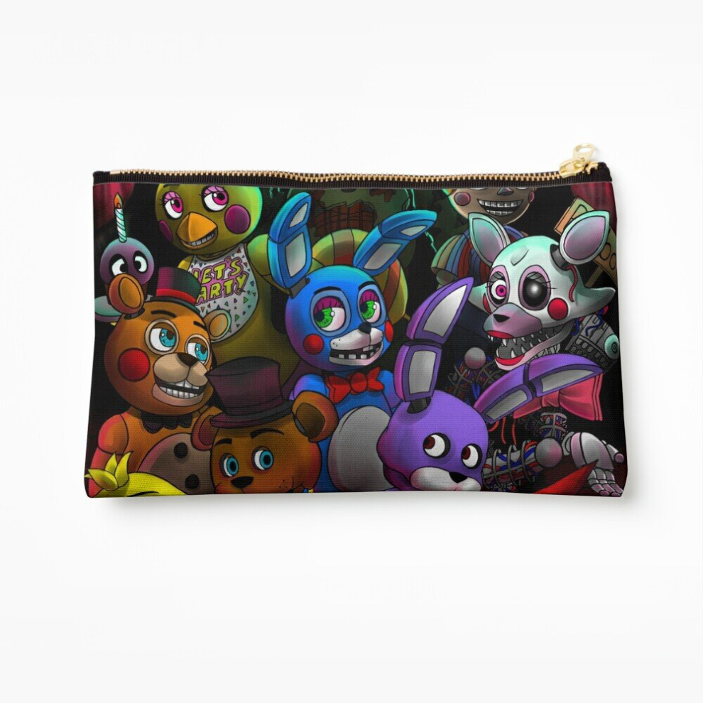 Whibos Makeup Bag Fnaf-All Togheter Cosmetic Organizer Tyvek Paper Bags Zipper Pouch