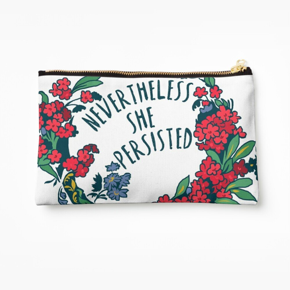 Whibos Makeup Bag Nevertheless She Persisted Cosmetic Organizer Tyvek Paper Bags Zipper Pouch