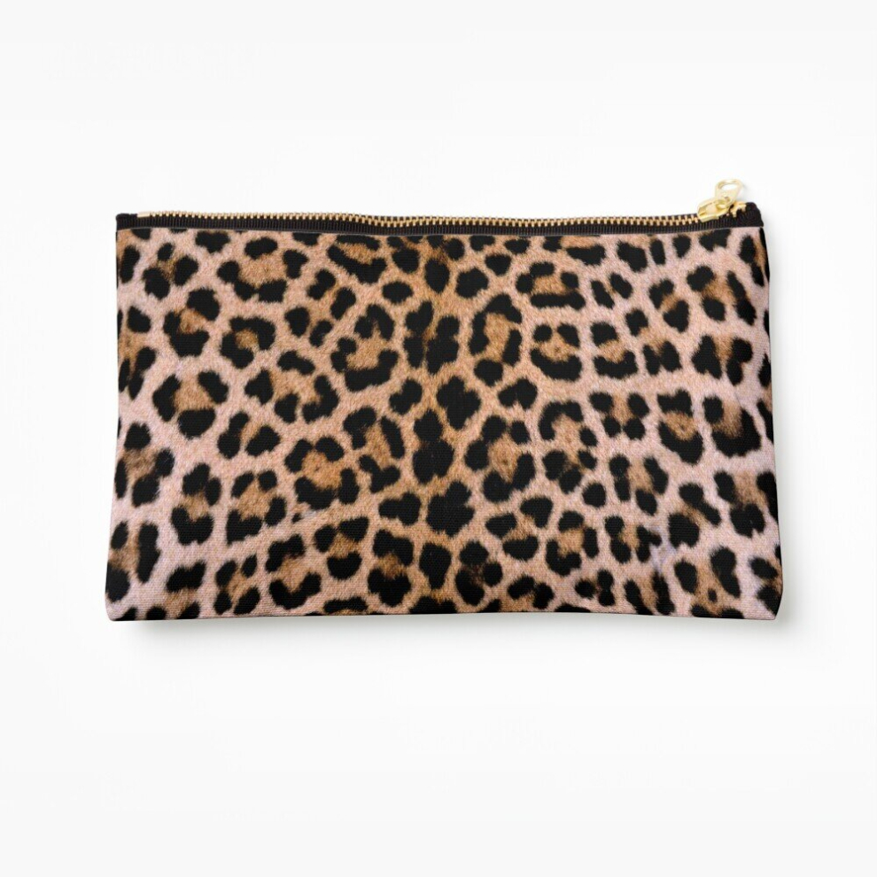 Whibos Makeup Bag Cheetah Print Cosmetic Organizer Tyvek Paper Bags Zipper Pouch