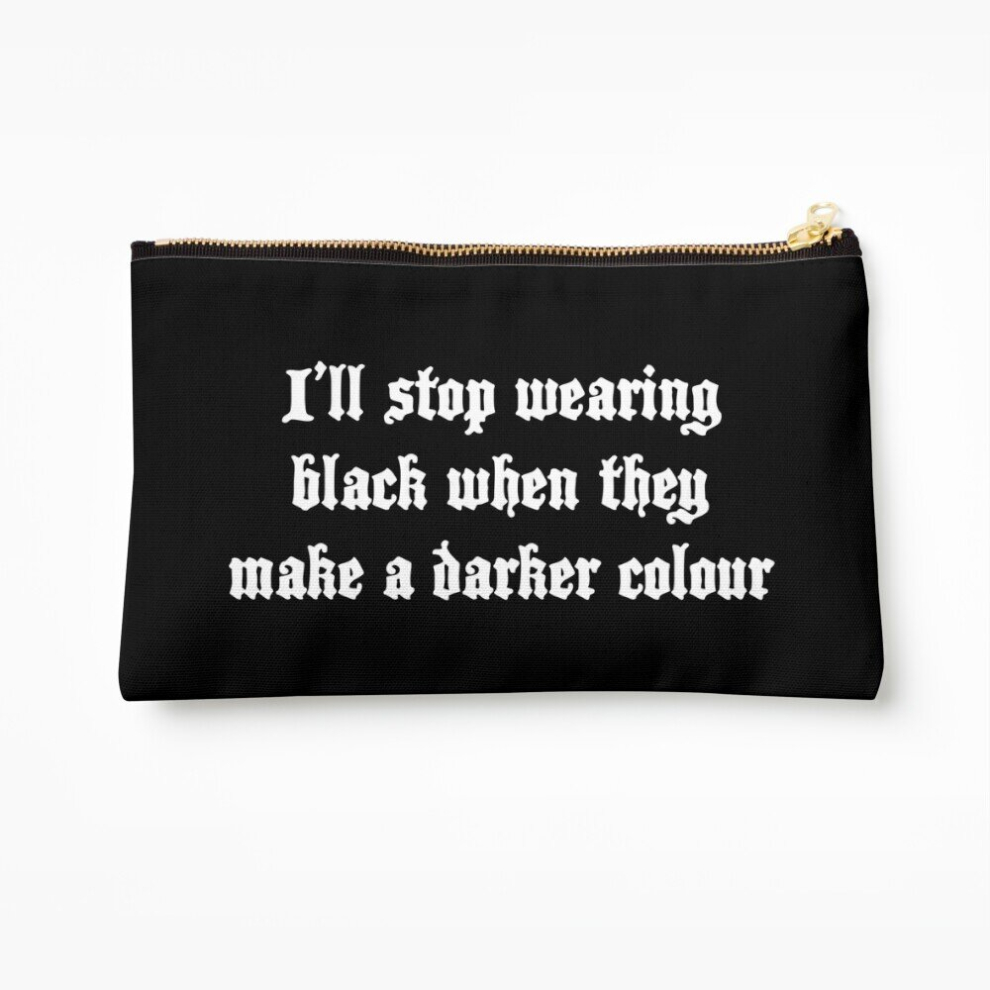 Whibos Black Makeup Bag I'll Stop Wearing When They Make A Darker Colour Cosmetic Organizer Tyvek Paper Bags Zipper Pouch