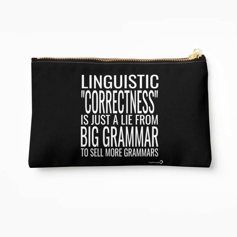Whibos Makeup Bag Big Grammar Zippered Pouch - Black And White Cosmetic Organizer Tyvek Paper Bags Zipper Pouch