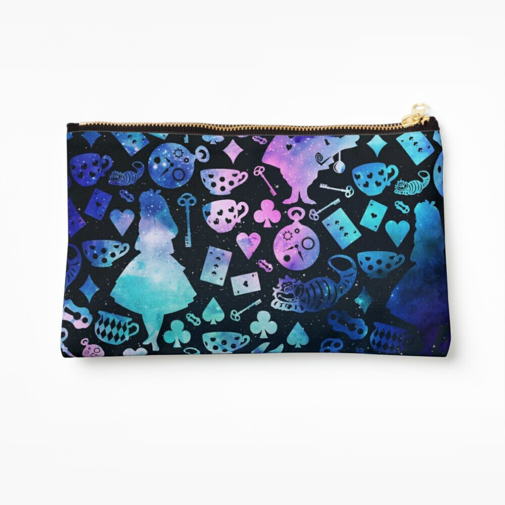 Whibos Black Makeup Bag Alice - Cosmetic Organizer Tyvek Paper Bags Zipper Pouch