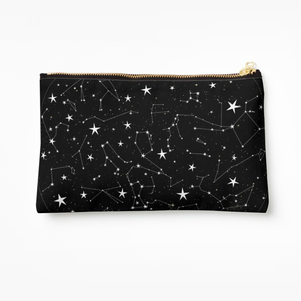 Whibos Makeup Bag Constellations Cosmetic Organizer Tyvek Paper Bags Zipper Pouch