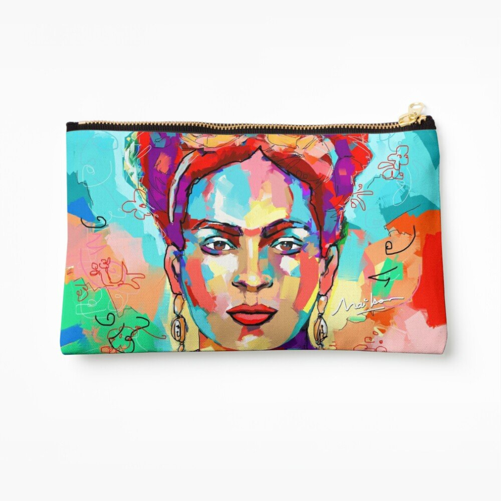 Whibos Makeup Bag Frida Kahlo Cosmetic Organizer Tyvek Paper Bags Zipper Pouch