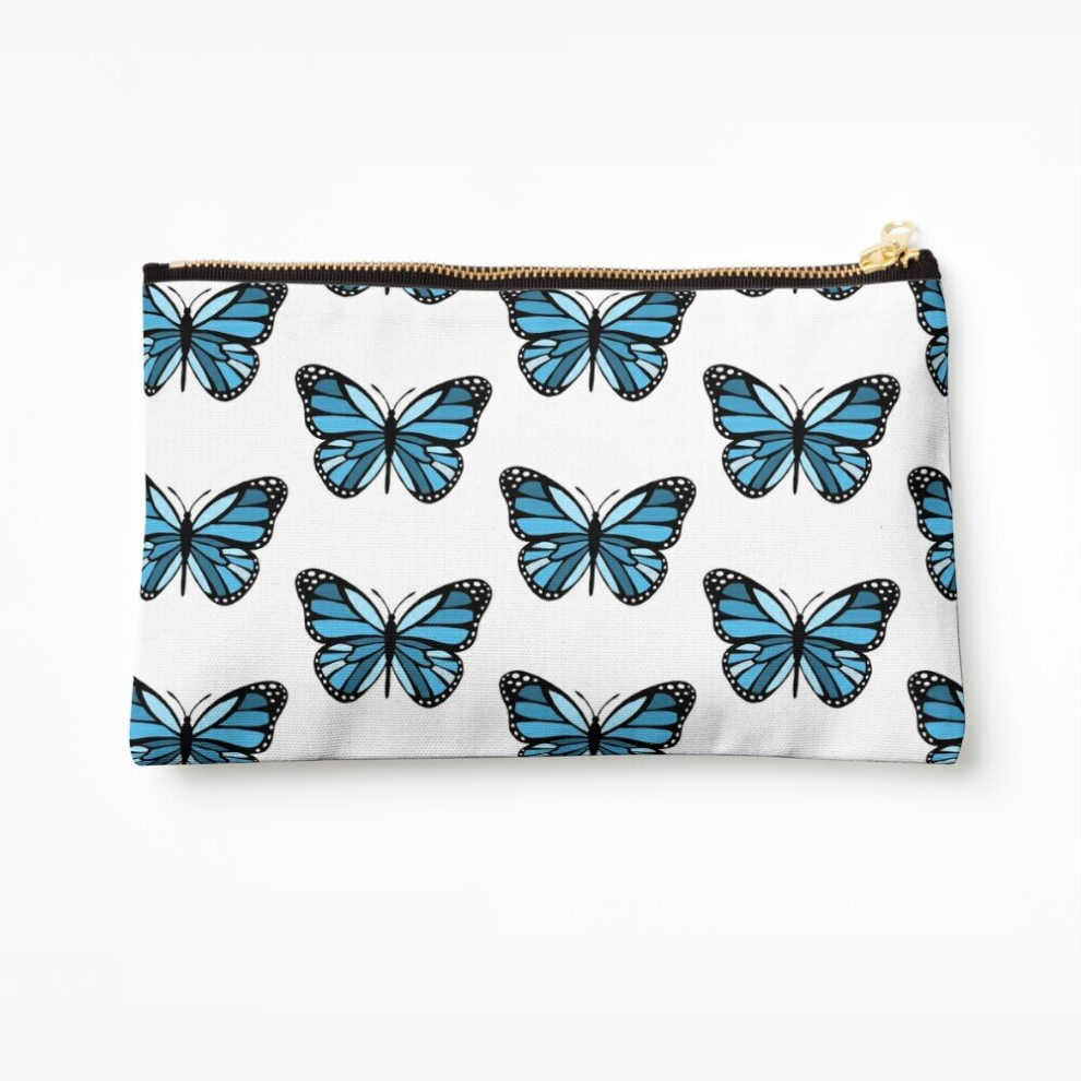 Whibos Makeup Bag Butterfly Pencil Case Cosmetic Organizer Tyvek Paper Bags Zipper Pouch