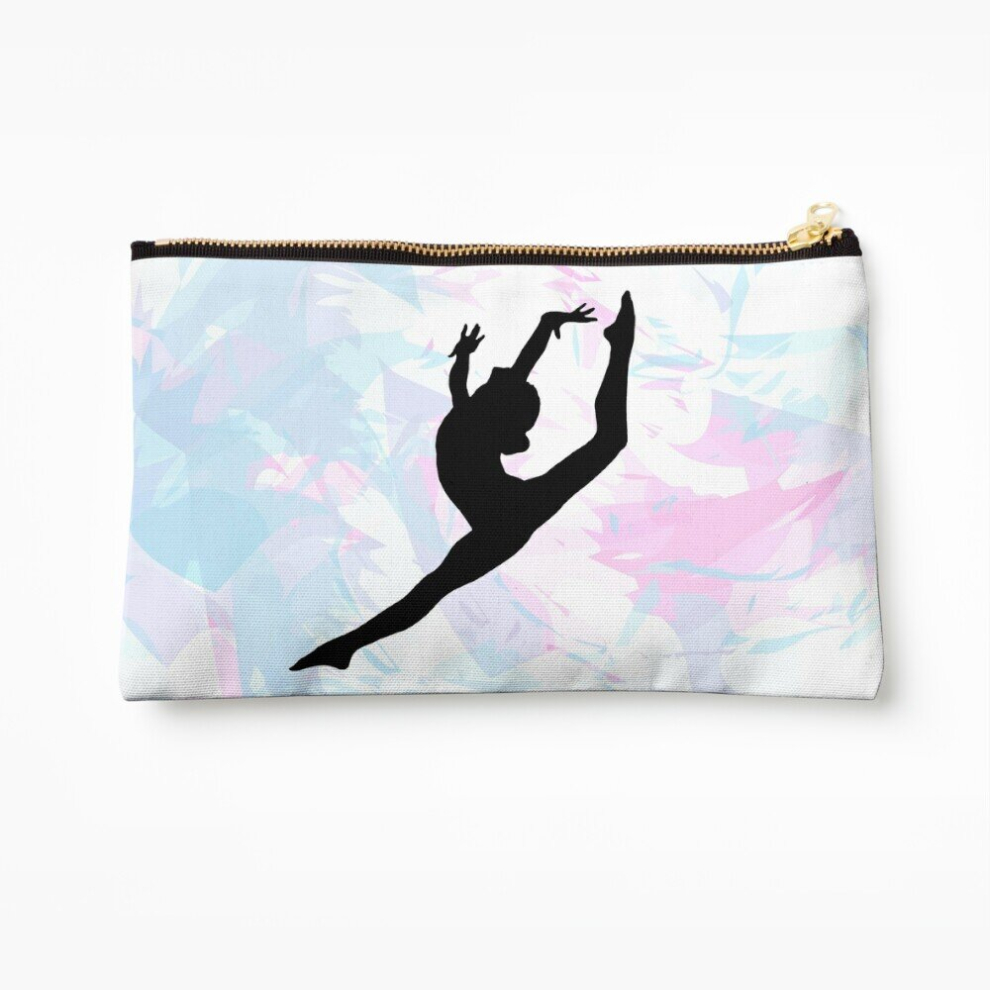 Whibos Makeup Bag Water Colour Gymnastics Silhouette Cosmetic Organizer Tyvek Paper Bags Zipper Pouch