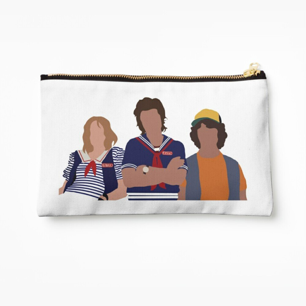 Whibos Makeup Bag Robin, Steve And Dustin Cosmetic Organizer Tyvek Paper Bags Zipper Pouch
