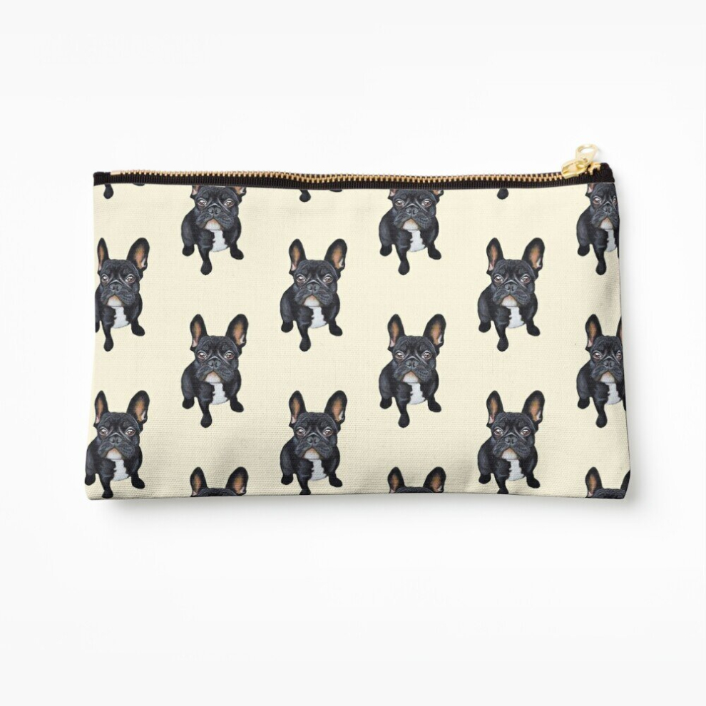 Whibos Makeup Bag French Bulldog Cosmetic Organizer Tyvek Paper Bags Zipper Pouch