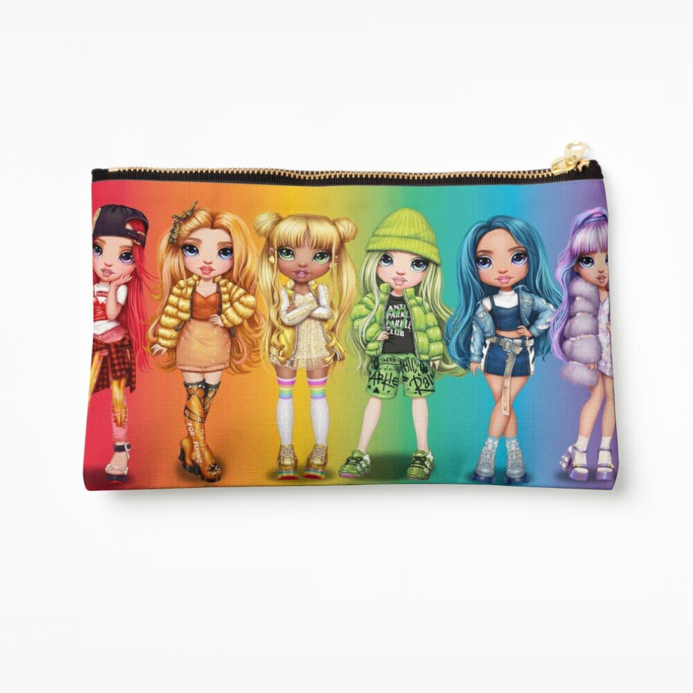 Whibos Makeup Bag Rainbow High Cosmetic Organizer Tyvek Paper Bags Zipper Pouch