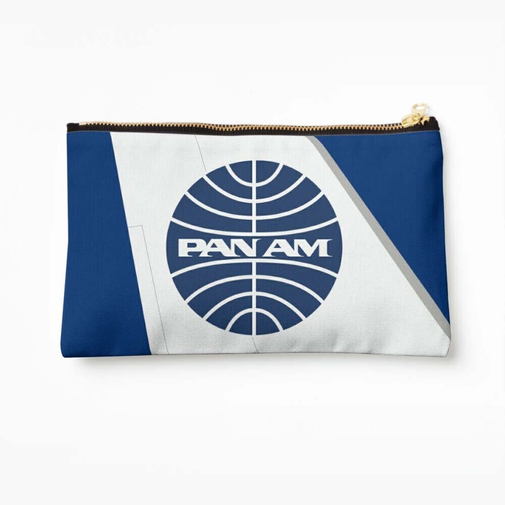 Whibos Makeup Bag Pan Am Pan American Airways Tail Fin Cosmetic Organizer Tyvek Paper Bags Zipper Pouch