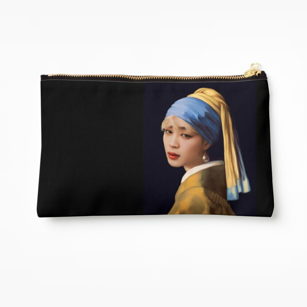 Whibos Makeup Bag Jimin With A Pearl Earring Cosmetic Organizer Tyvek Paper Bags Zipper Pouch