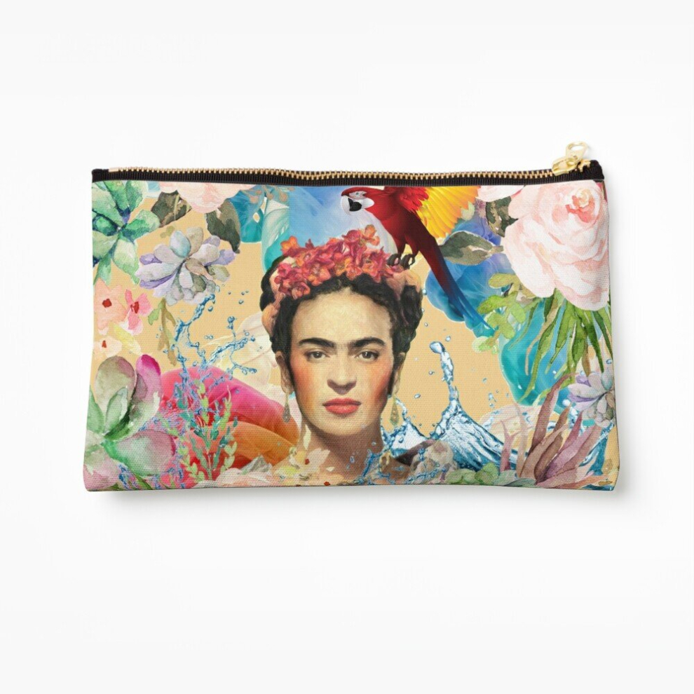 Whibos Makeup Bag Frida Kahlo Cosmetic Organizer Tyvek Paper Bags Zipper Pouch