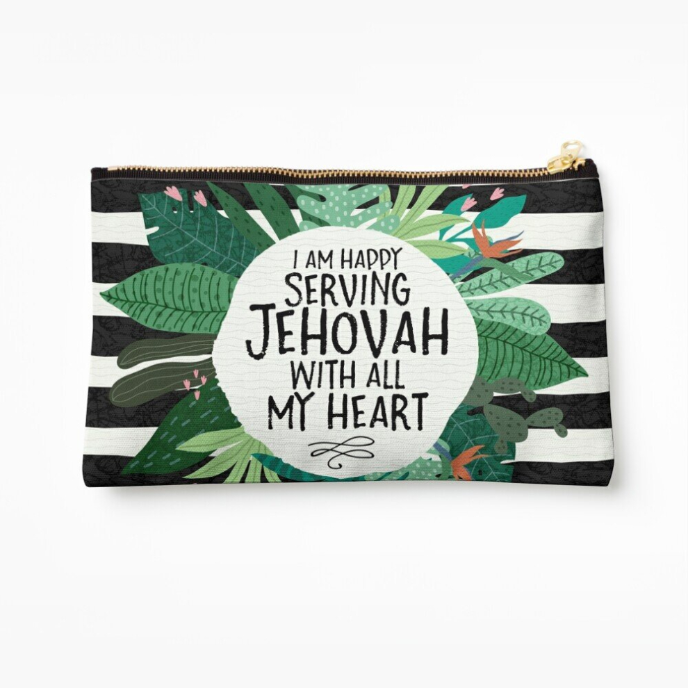 Whibos Makeup Bag I Am Happy Serving Jehovah With All My Heart Cosmetic Organizer Tyvek Paper Bags Zipper Pouch