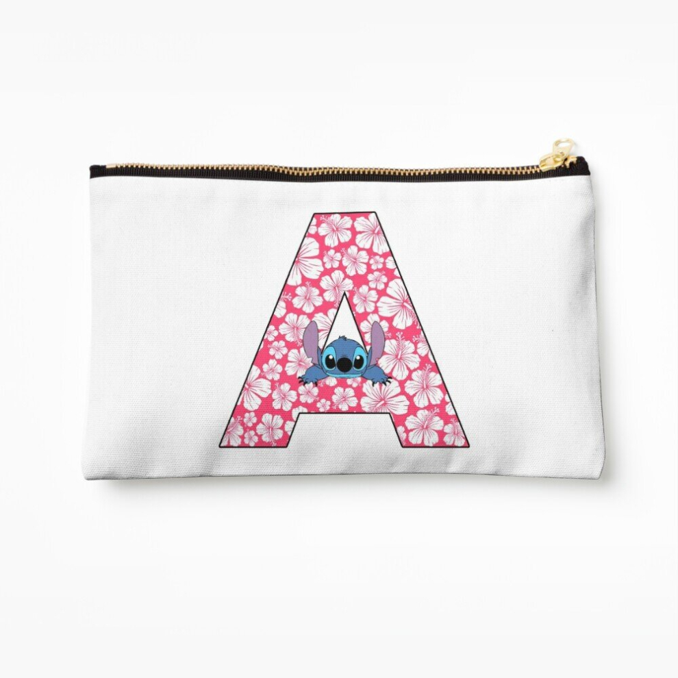 Whibos Makeup Bag Lilo Stitch Letter A Cosmetic Organizer Tyvek Paper Bags Zipper Pouch