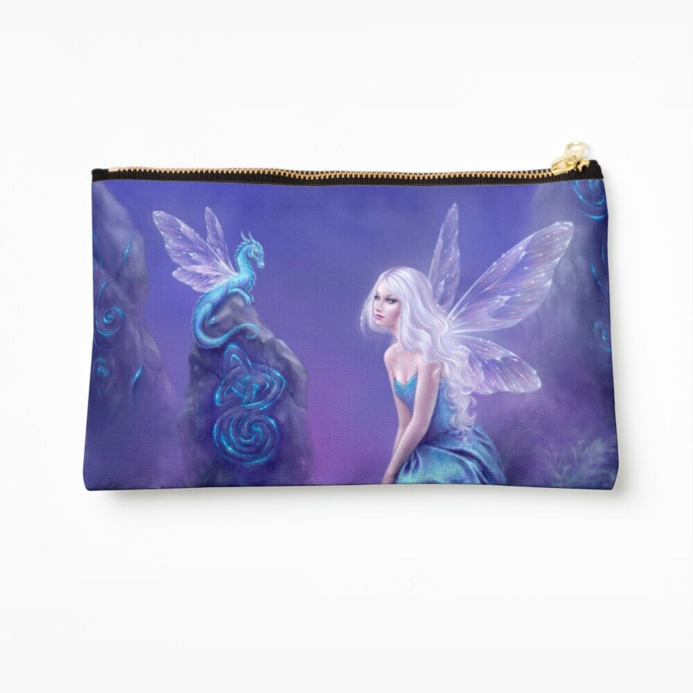 Whibos Makeup Bag Luminescent Fairy Dragon Art Cosmetic Organizer Tyvek Paper Bags Zipper Pouch
