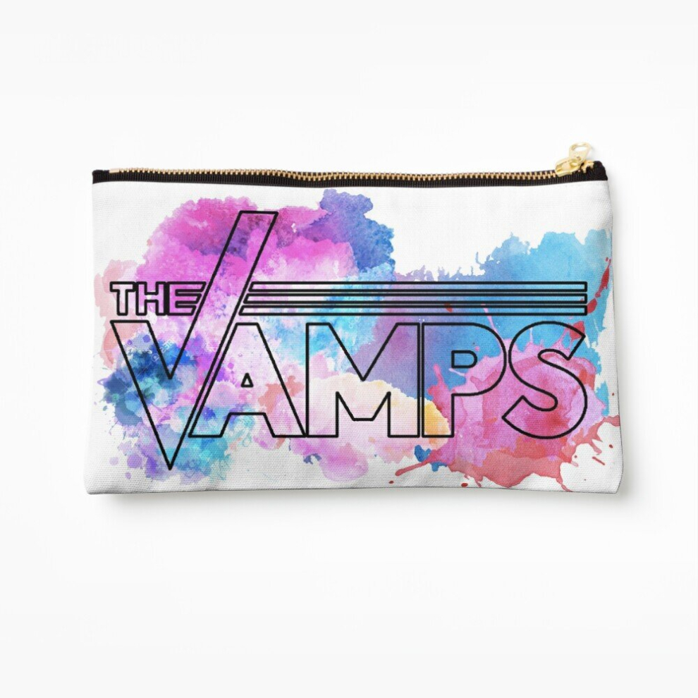 Whibos Makeup Bag The Vamps Watercolor Cosmetic Organizer Tyvek Paper Bags Zipper Pouch