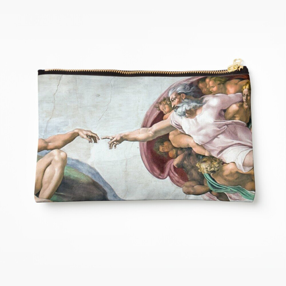 Whibos Makeup Bag Iconic Michelangelo Creation Of Adam Cosmetic Organizer Tyvek Paper Bags Zipper Pouch