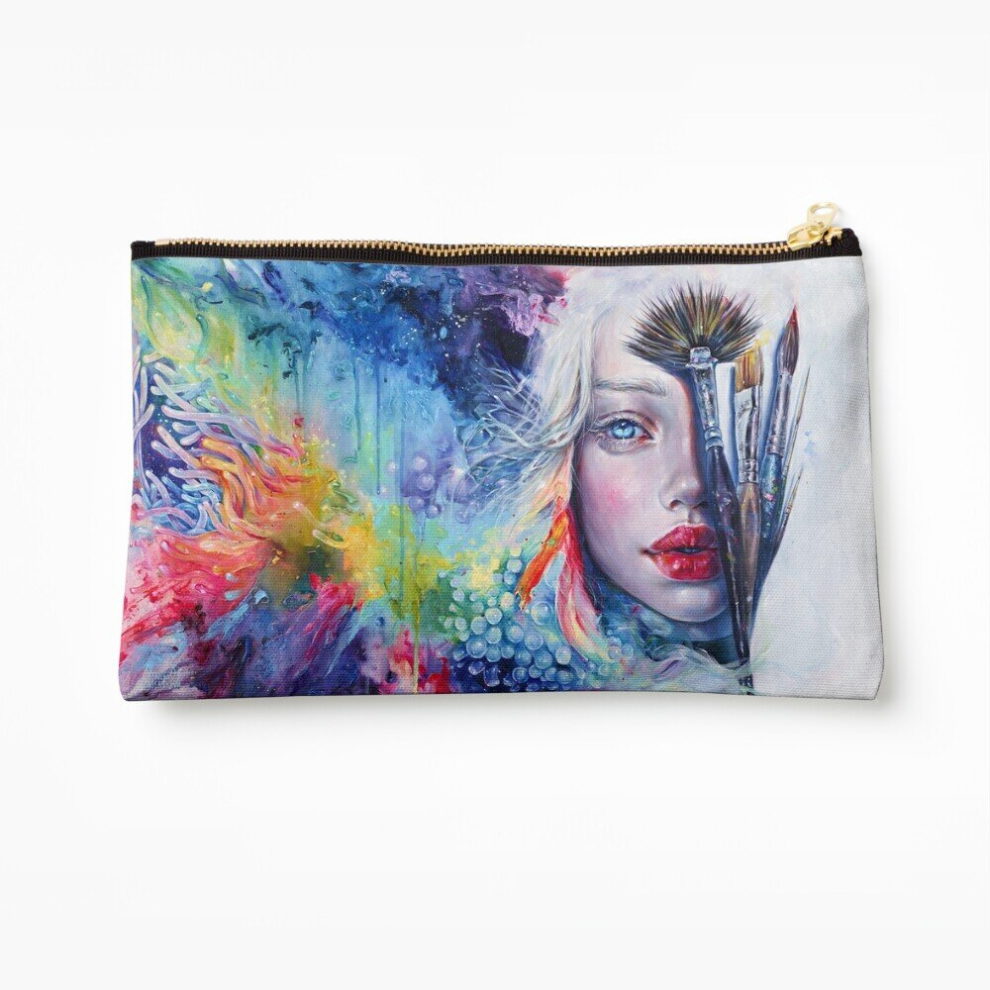 Whibos Makeup Bag Coralized Cosmetic Organizer Tyvek Paper Bags Zipper Pouch