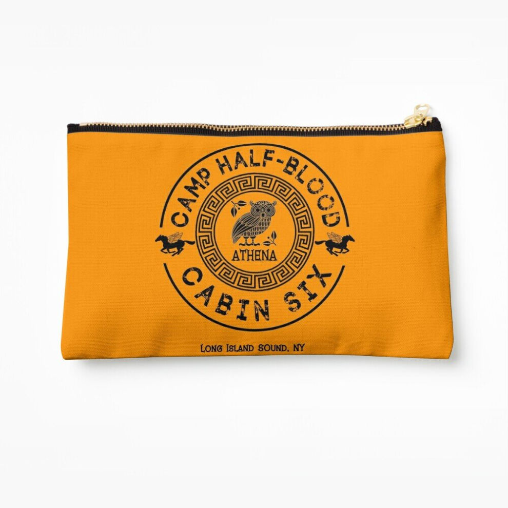 Whibos Makeup Bag Cabin Six - Athena - Percy Jackson - Camp Half-Blood - Cosmetic Organizer Tyvek Paper Bags Zipper Pouch