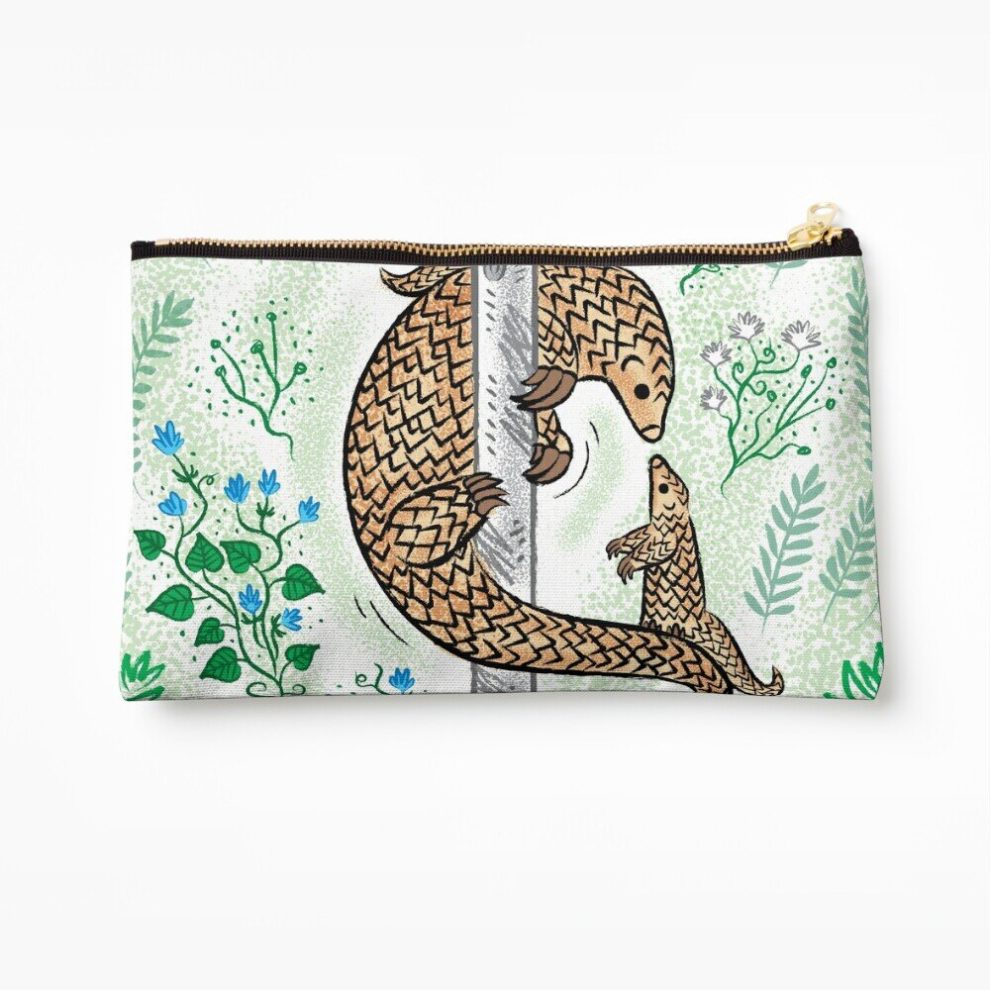 Whibos Makeup Bag Pangolin Parenting Cosmetic Organizer Tyvek Paper Bags Zipper Pouch