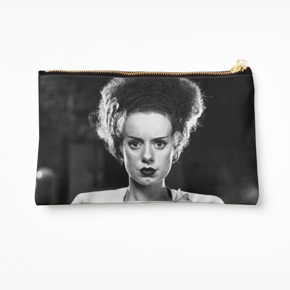 Whibos Makeup Bag Classic Bride Of Frankenstein Cosmetic Organizer Tyvek Paper Bags Zipper Pouch