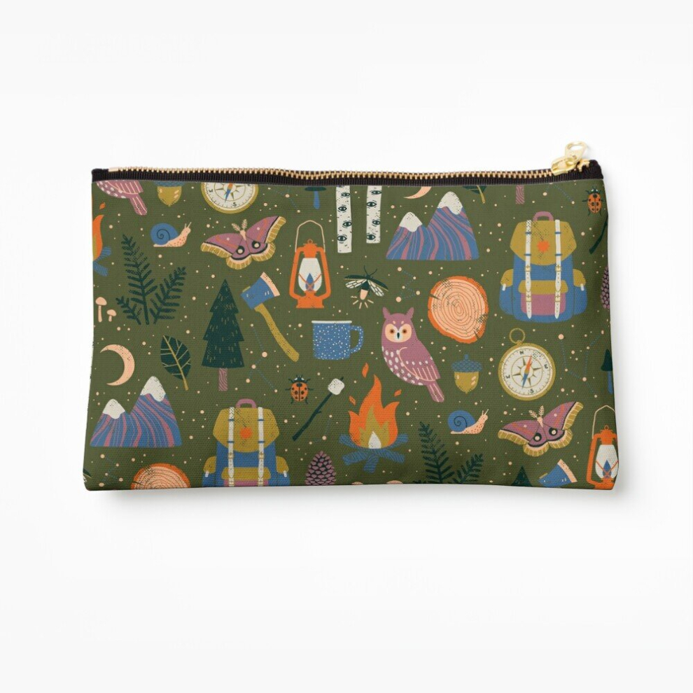 Whibos Makeup Bag Into The Woods Cosmetic Organizer Tyvek Paper Bags Zipper Pouch