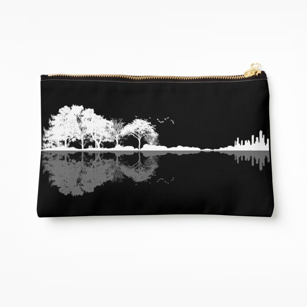 Whibos Makeup Bag Nature Guitar Cosmetic Organizer Tyvek Paper Bags Zipper Pouch