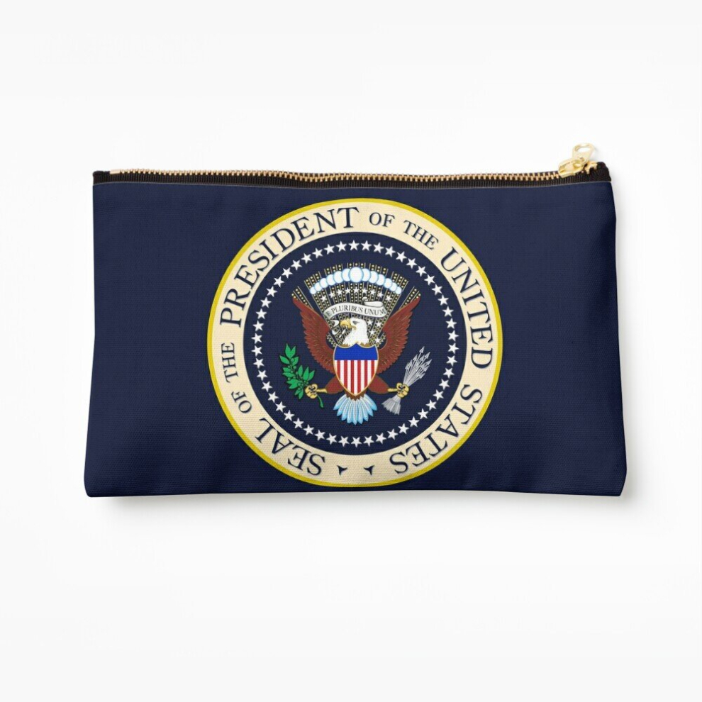 Whibos Makeup Bag Seal Of The President Of The United States Cosmetic Organizer Tyvek Paper Bags Zipper Pouch