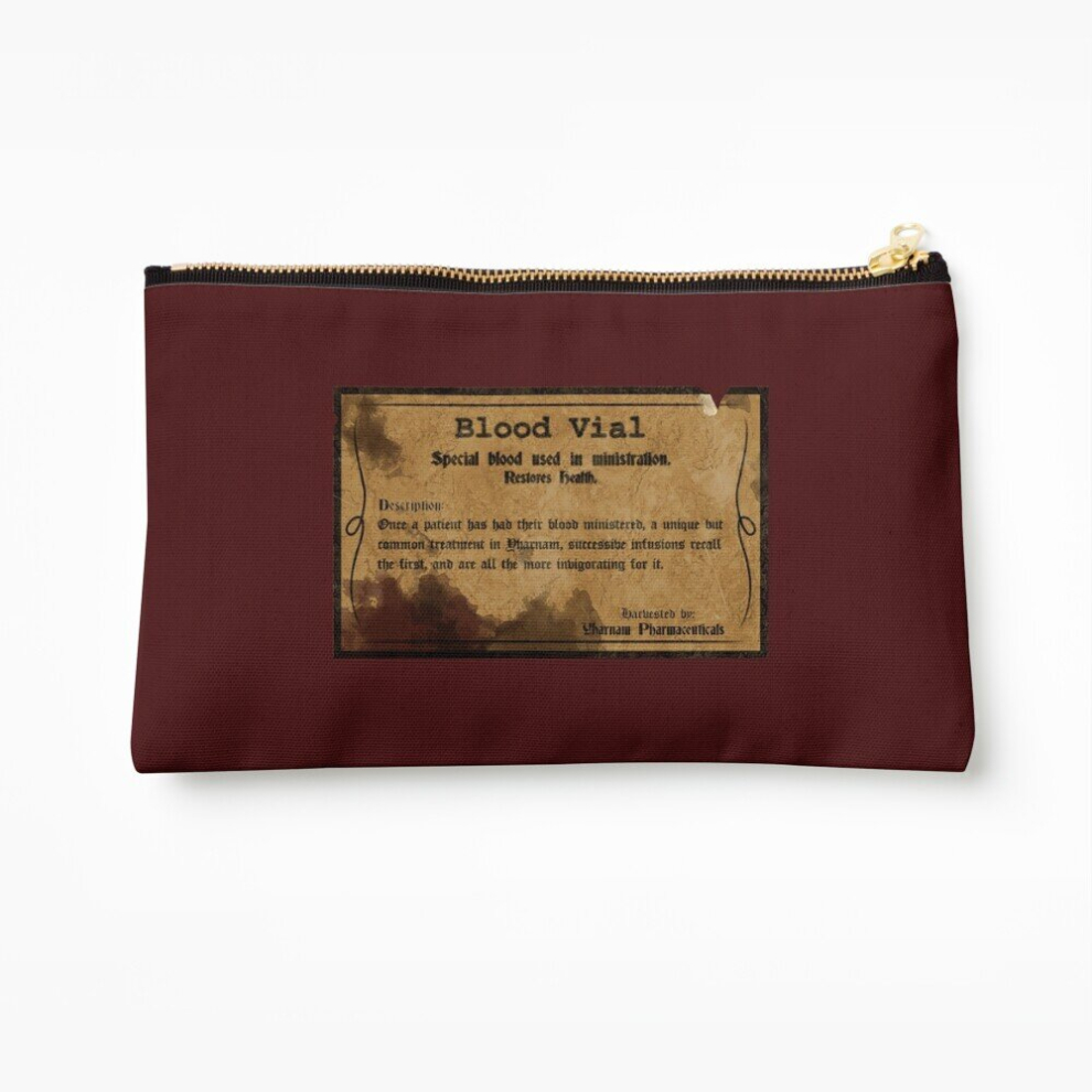 Whibos Makeup Bag Blood Vial - Bloodborne Cosmetic Organizer Tyvek Paper Bags Zipper Pouch
