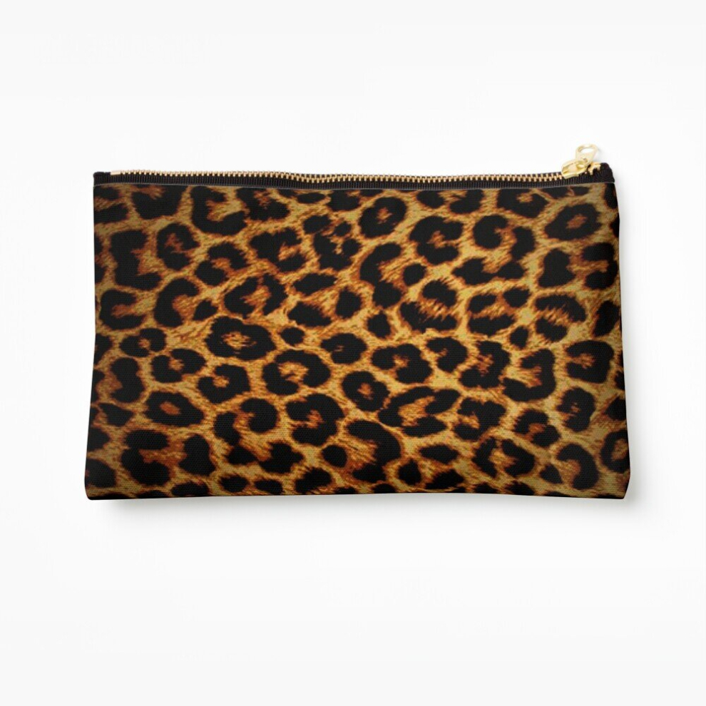 Whibos Makeup Bag Leopard Print Cosmetic Organizer Tyvek Paper Bags Zipper Pouch