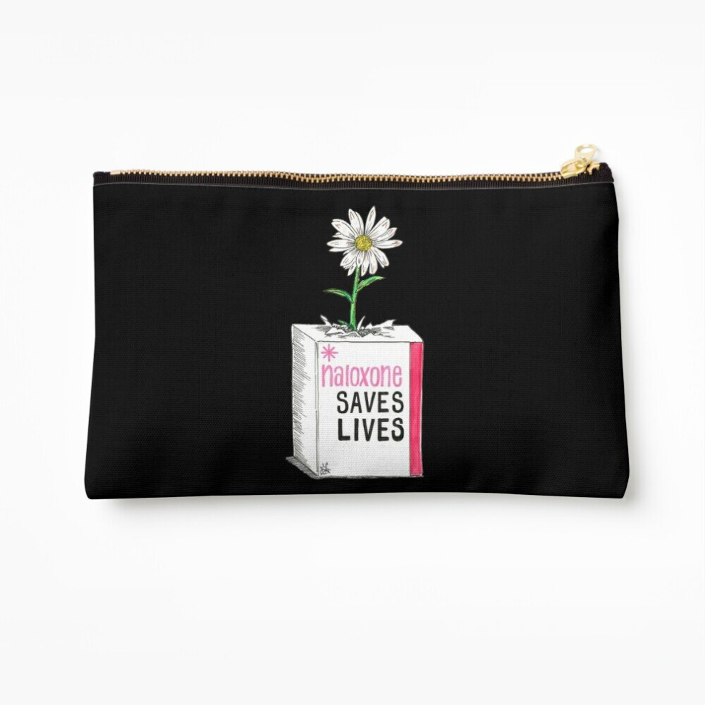 Whibos Makeup Bag Narcan/Naloxone Box - Overdose Awareness Cosmetic Organizer Tyvek Paper Bags Zipper Pouch