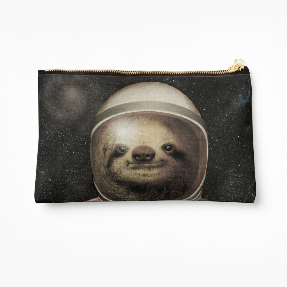 Whibos Makeup Bag Space Sloth Cosmetic Organizer Tyvek Paper Bags Zipper Pouch