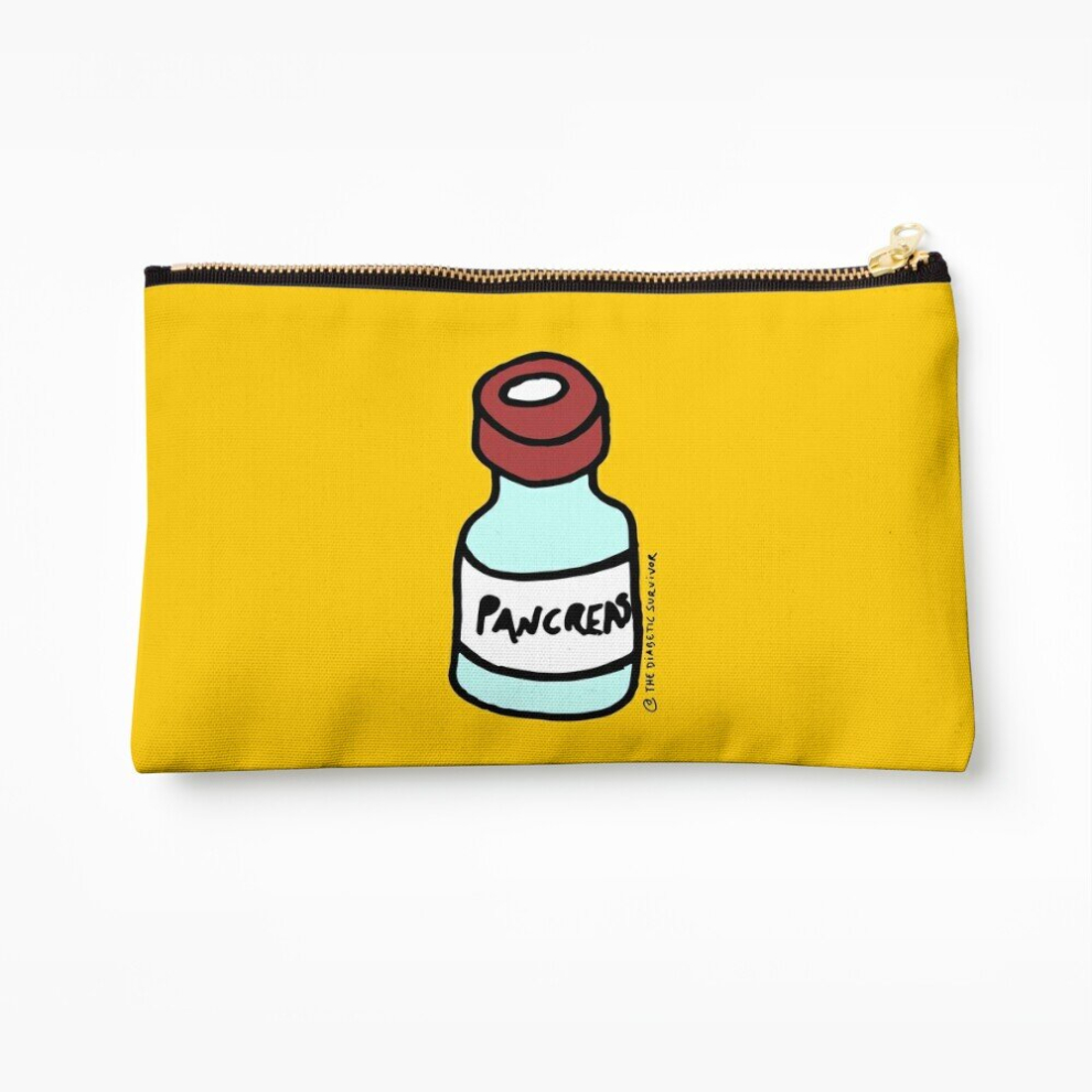Whibos Makeup Bag Type 1 Diabetes: Diabetic Insulin Vial Pancreas Cosmetic Organizer Tyvek Paper Bags Zipper Pouch