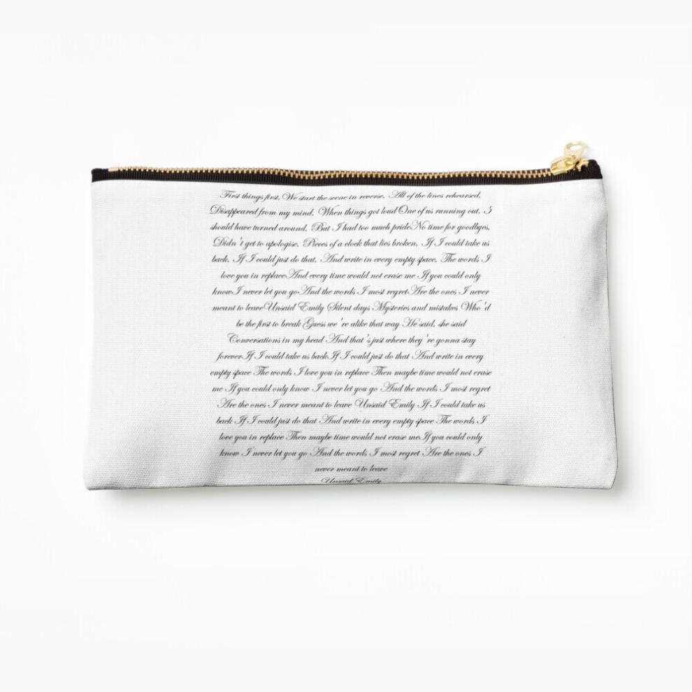 Whibos Makeup Bag Unsaid Emily Lyrics Cosmetic Organizer Tyvek Paper Bags Zipper Pouch