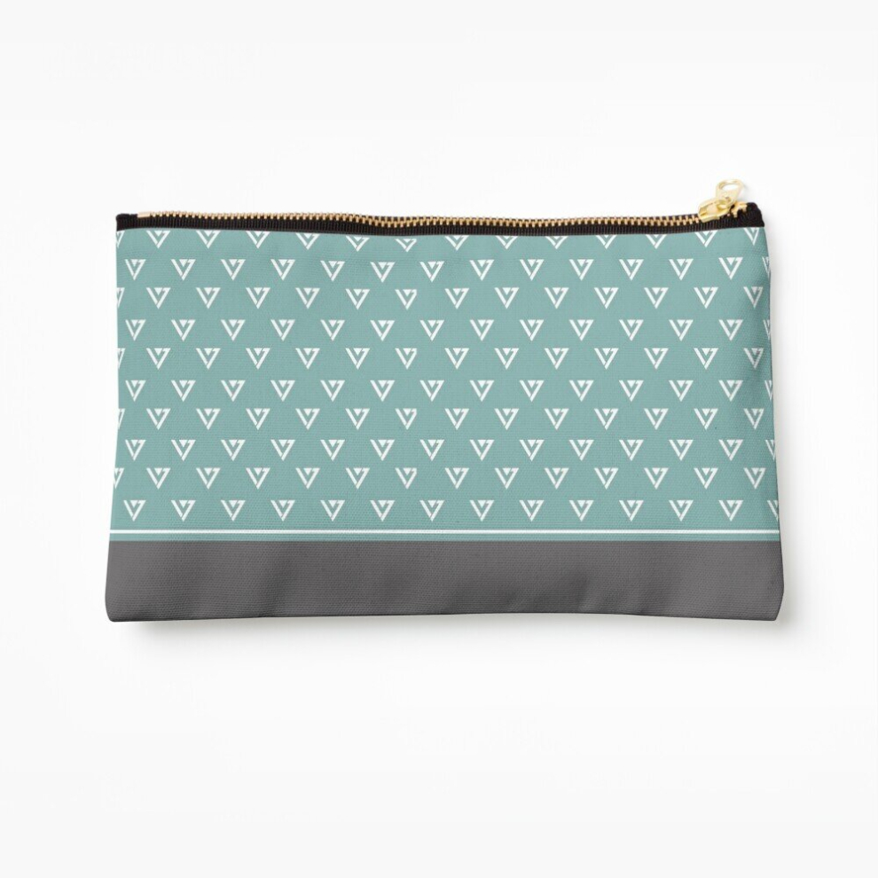 Whibos Blue/Grey Makeup Bag Seventeen Logo - & Cosmetic Organizer Tyvek Paper Bags Zipper Pouch