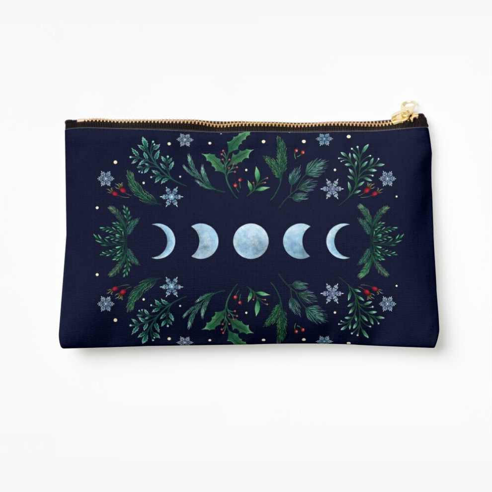 Whibos Green Makeup Bag Moonlit Garden-Festive Cosmetic Organizer Tyvek Paper Bags Zipper Pouch