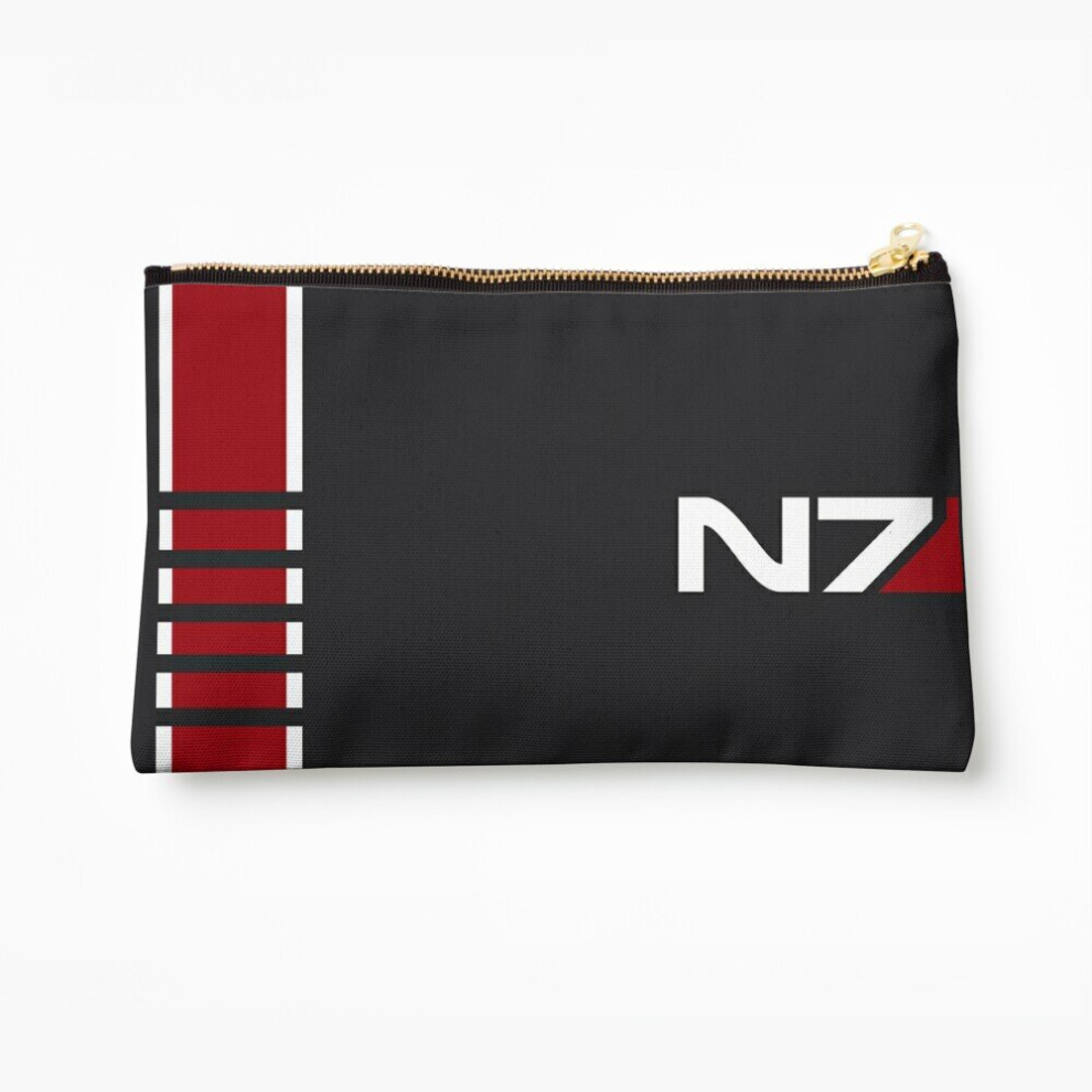 Whibos Makeup Bag Mass Effect - N7 Stripe Cosmetic Organizer Tyvek Paper Bags Zipper Pouch