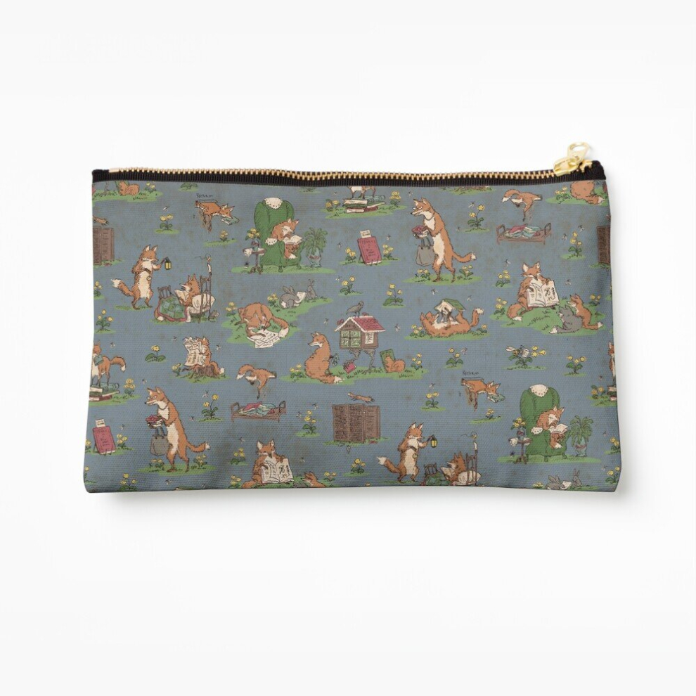 Whibos Makeup Bag Library Foxes Cosmetic Organizer Tyvek Paper Bags Zipper Pouch