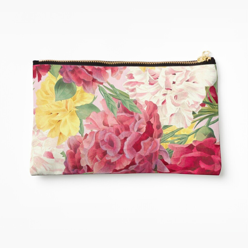 Whibos Makeup Bag Watercolour Ruby Roses Cosmetic Organizer Tyvek Paper Bags Zipper Pouch