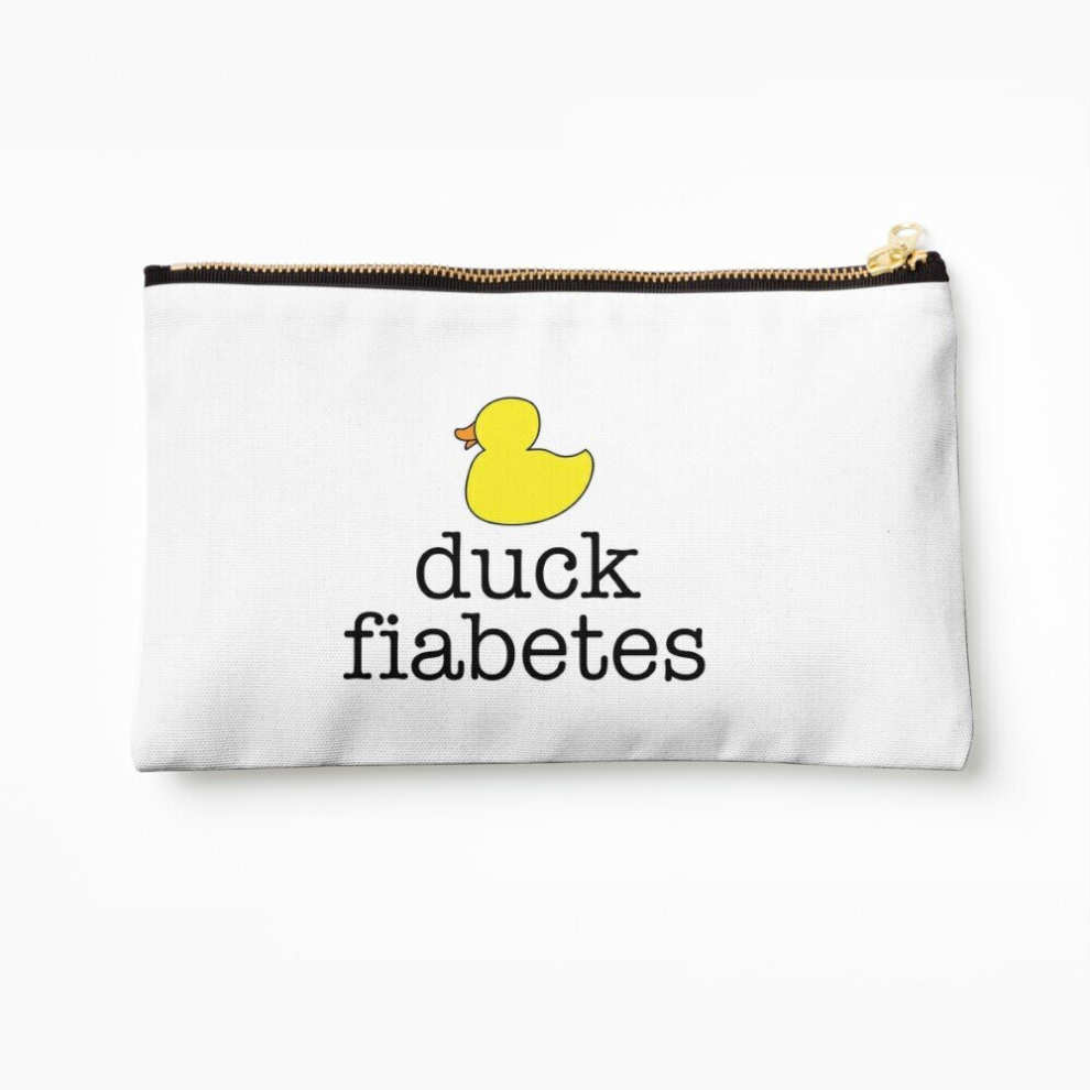 Whibos Makeup Bag Duck Diabetes Cosmetic Organizer Tyvek Paper Bags Zipper Pouch
