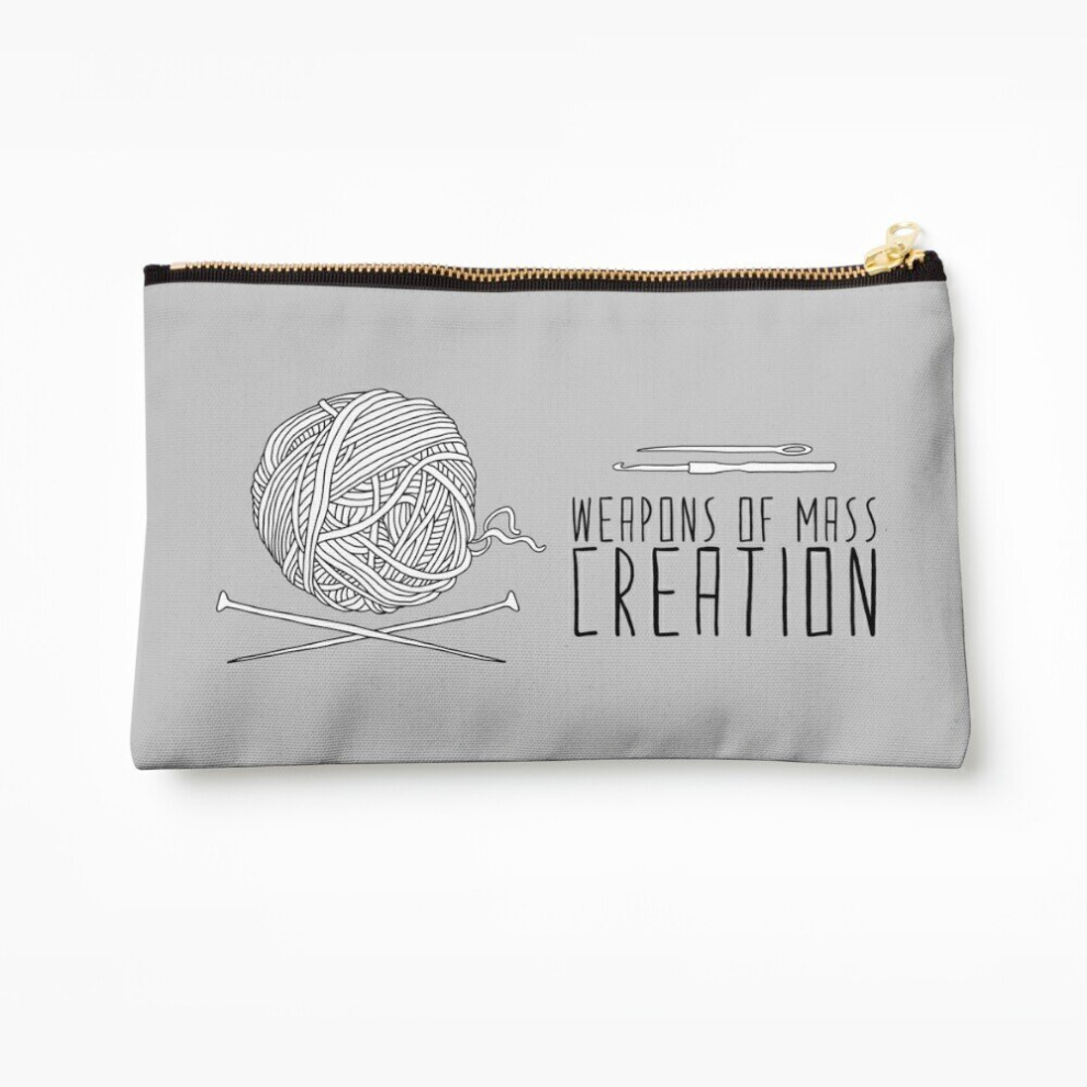 Whibos Makeup Bag Weapons Of Mass Creation - Knitting Cosmetic Organizer Tyvek Paper Bags Zipper Pouch