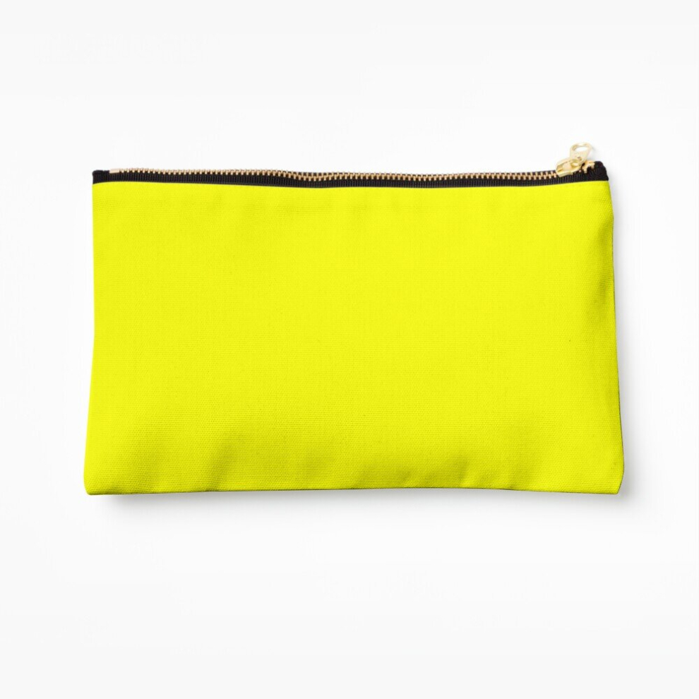 Whibos Yellow Makeup Bag Neon Fluorescent |Neon /Fluro Cosmetic Organizer Tyvek Paper Bags Zipper Pouch