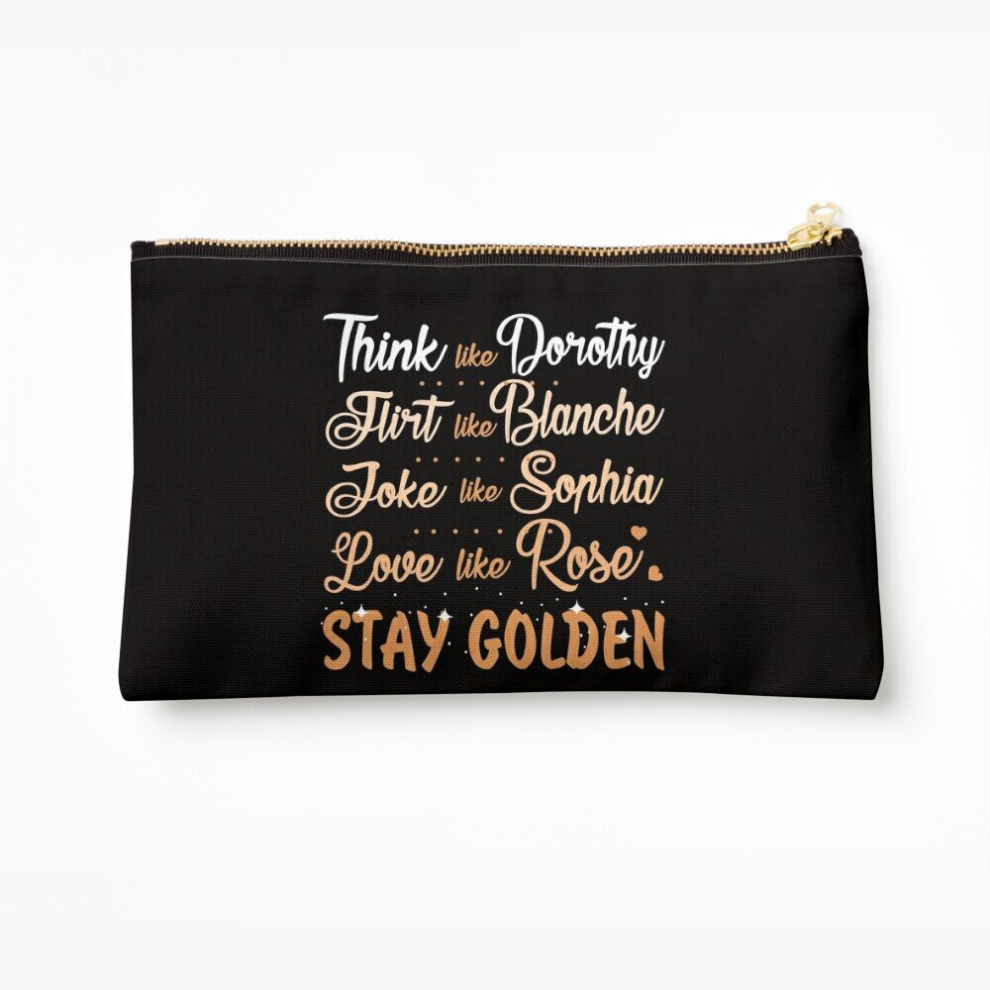Whibos Golden Makeup Bag Think Like Dorothy... Stay Cosmetic Organizer Tyvek Paper Bags Zipper Pouch
