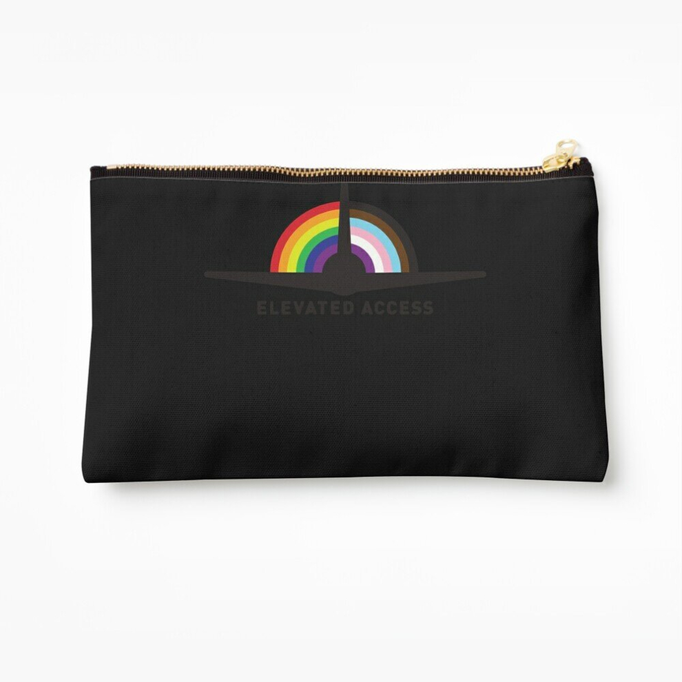 Whibos Black Makeup Bag Elevated Access With Text Cosmetic Organizer Tyvek Paper Bags Zipper Pouch