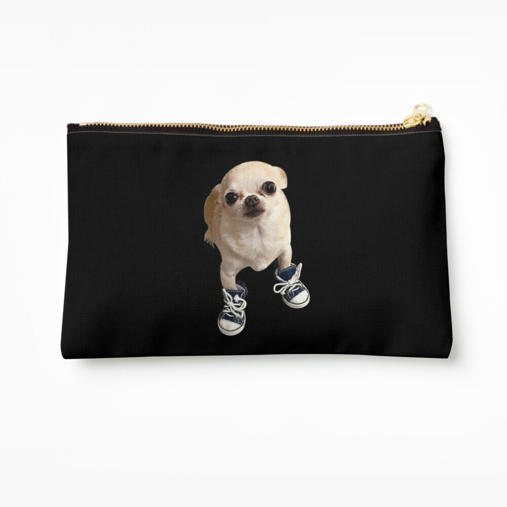 Whibos Makeup Bag Tiny Chihuahua With Tiny Shoes Cosmetic Organizer Tyvek Paper Bags Zipper Pouch