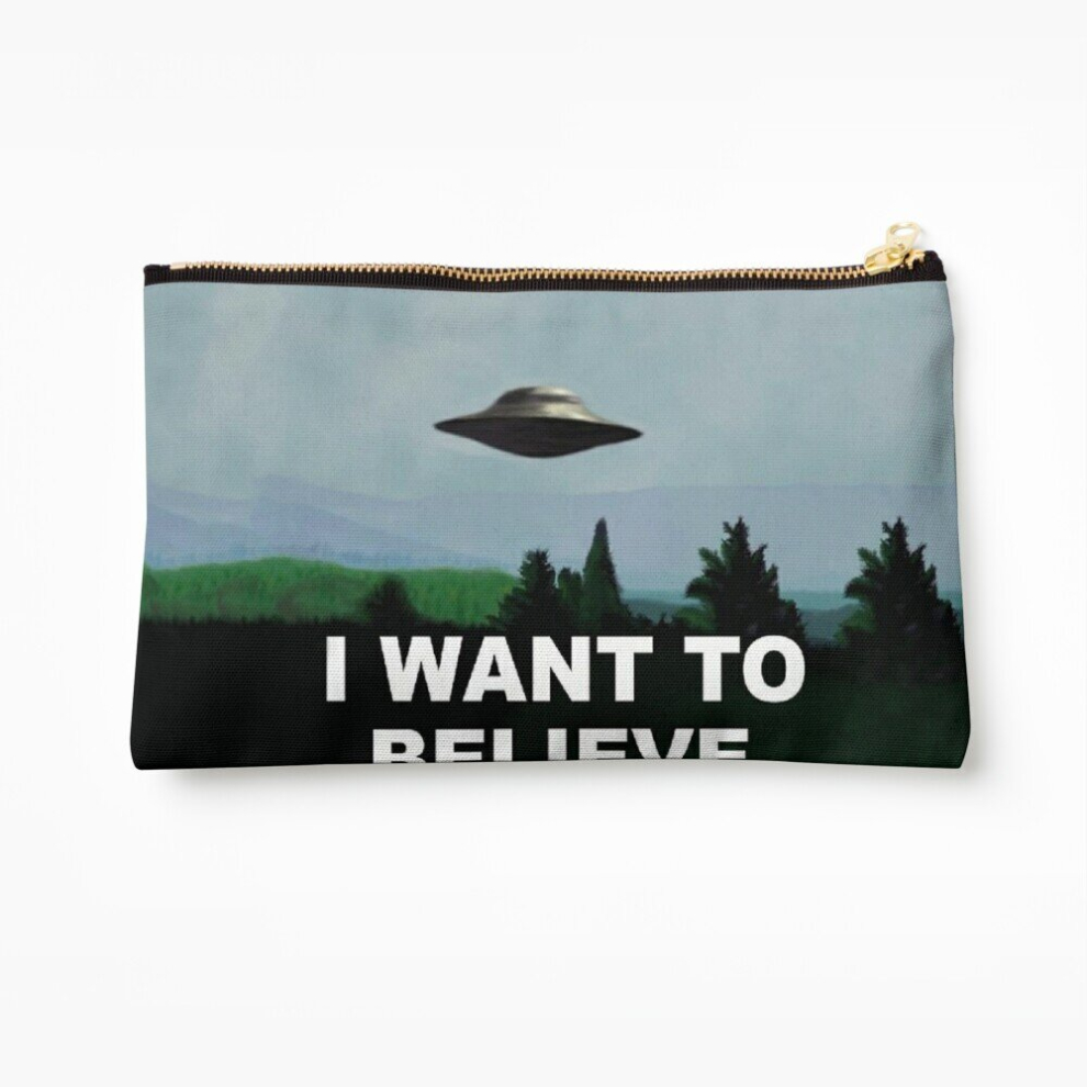 Whibos Makeup Bag I Want To Believe Cosmetic Organizer Tyvek Paper Bags Zipper Pouch
