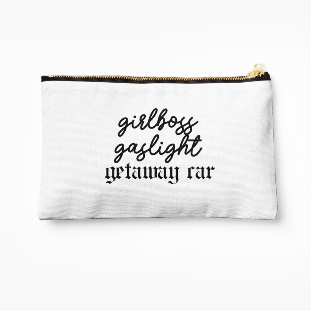 Whibos Makeup Bag Girlboss, Gaslight, Getaway Car - Taylor Swift Cosmetic Organizer Tyvek Paper Bags Zipper Pouch