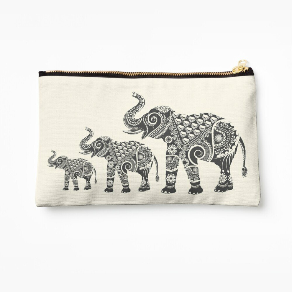 Whibos Makeup Bag Elephant Cosmetic Organizer Tyvek Paper Bags Zipper Pouch