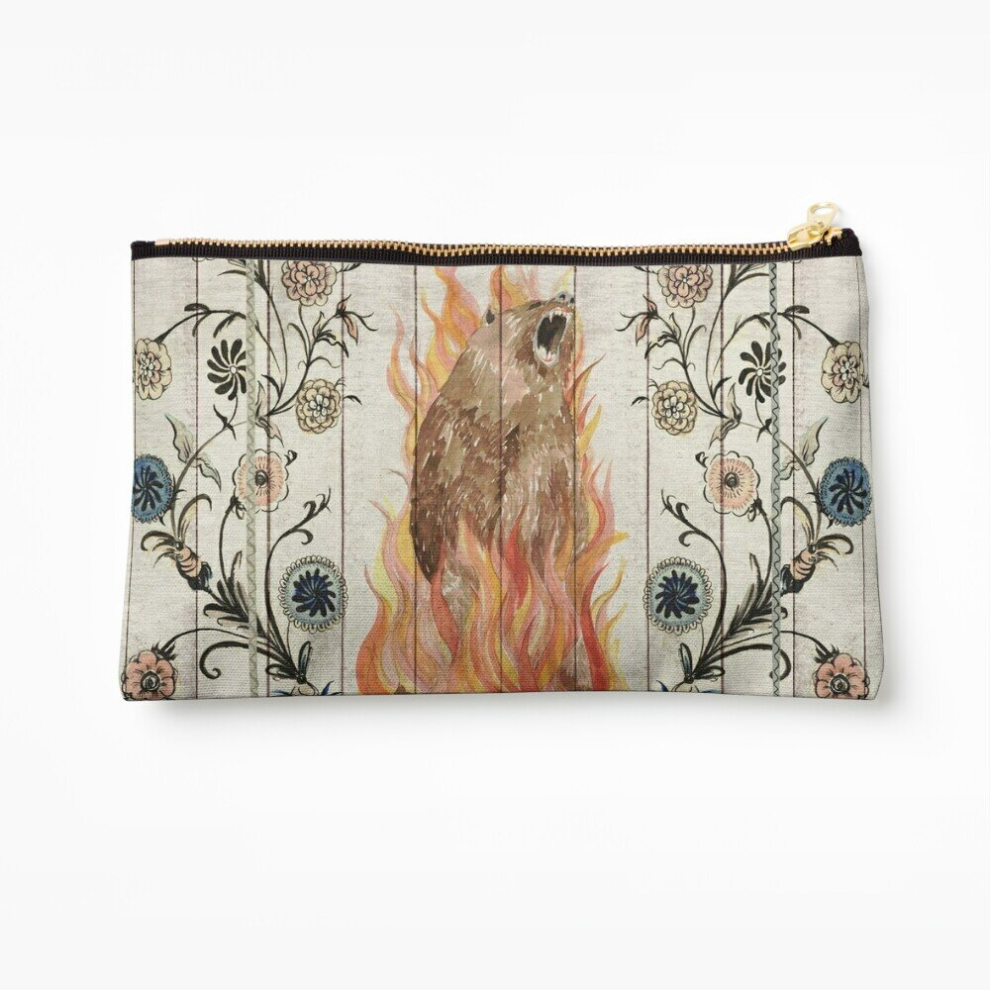 Whibos Makeup Bag Midsommar Bear Painting Cosmetic Organizer Tyvek Paper Bags Zipper Pouch